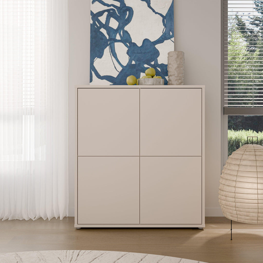 Alice Springs 4 Door Storage Cabinet with Push-to-Open Doors in Sand - image 6