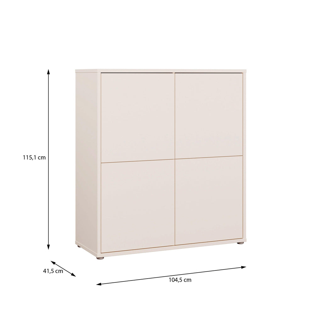 Alice Springs 4 Door Storage Cabinet with Push-to-Open Doors in Sand - image 7
