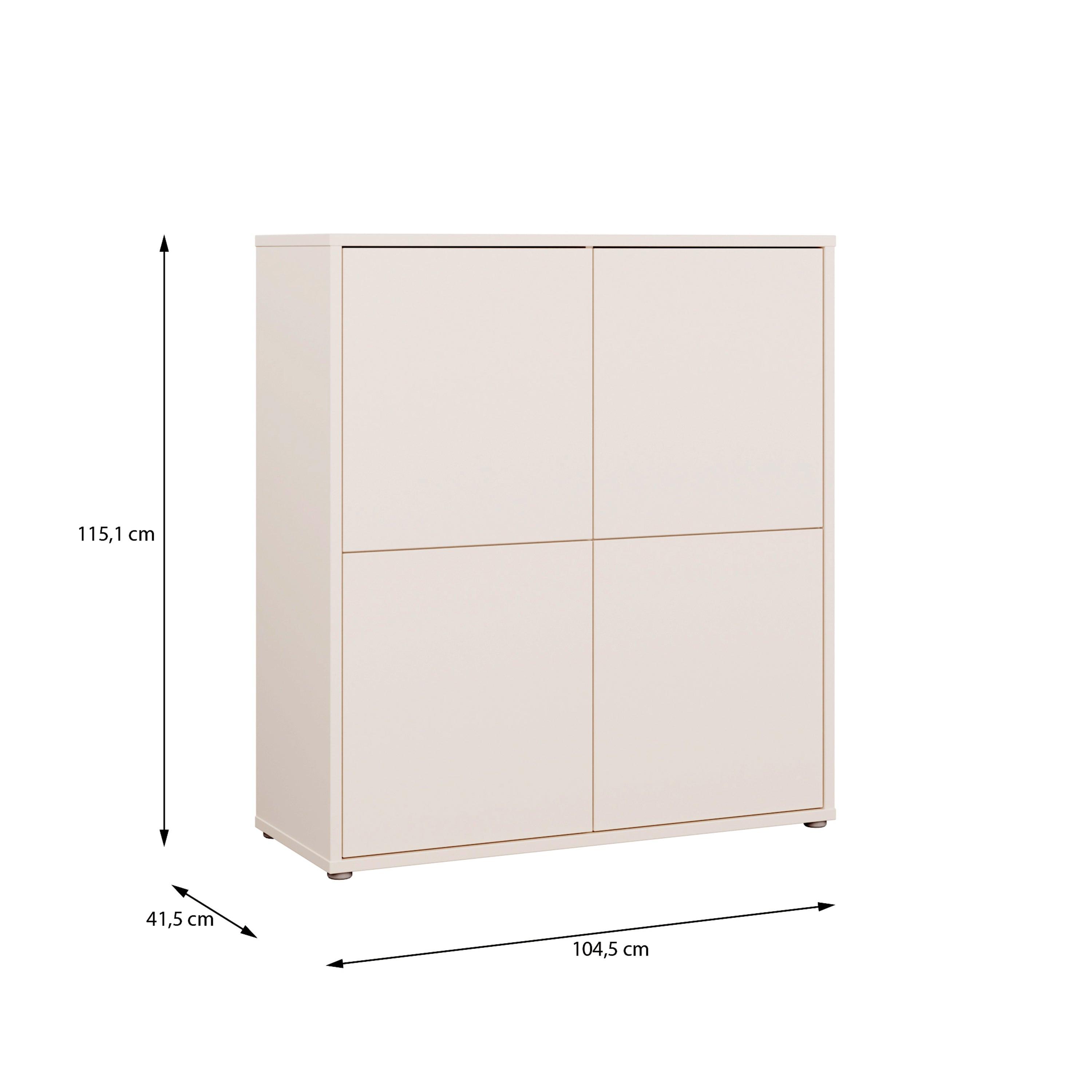 Alice Springs 4 Door Storage Cabinet with Push-to-Open Doors in Sand - image 7