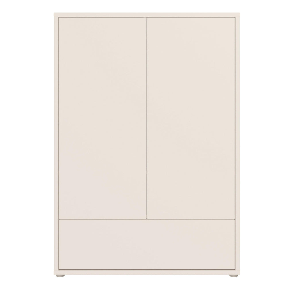 Alice Springs 2 Door Low Wardrobe with Push-to-Open Doors and Drawer in Sand - image 2
