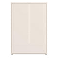 Alice Springs 2 Door Low Wardrobe with Push-to-Open Doors and Drawer in Sand - image 2