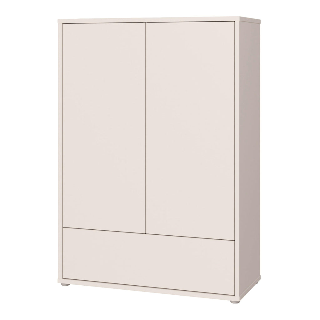 Alice Springs 2 Door Low Wardrobe with Push-to-Open Doors and Drawer in Sand - image 3