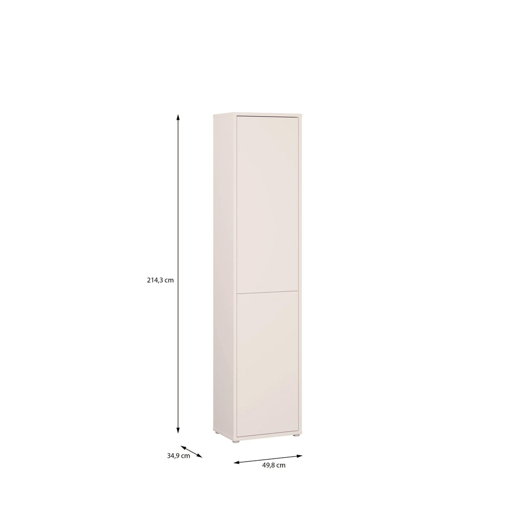 Alice Springs Narrow Tall Cupboard with 2 Push-to-Open Doors in Sand - image 8