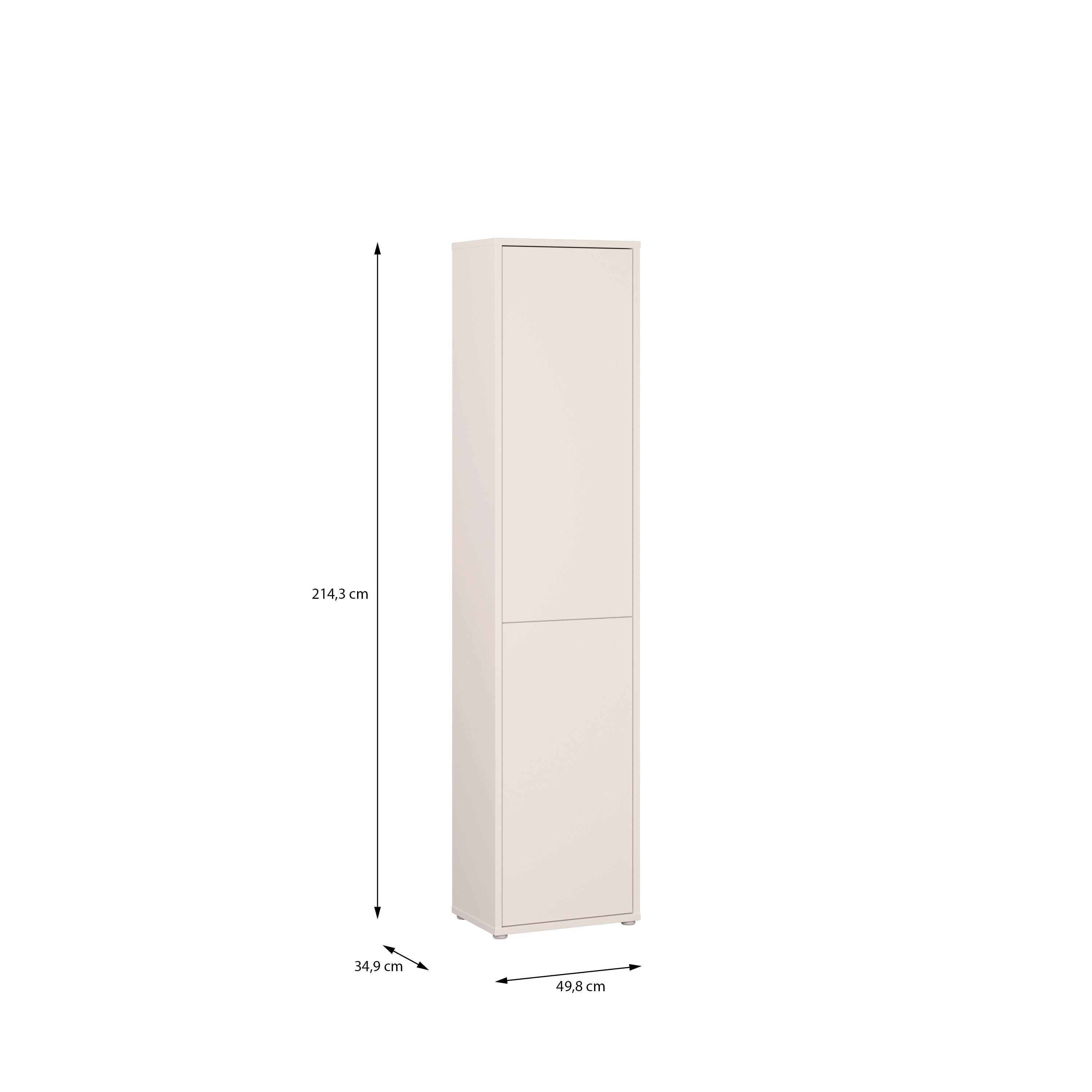 Alice Springs Narrow Tall Cupboard with 2 Push-to-Open Doors in Sand - image 8