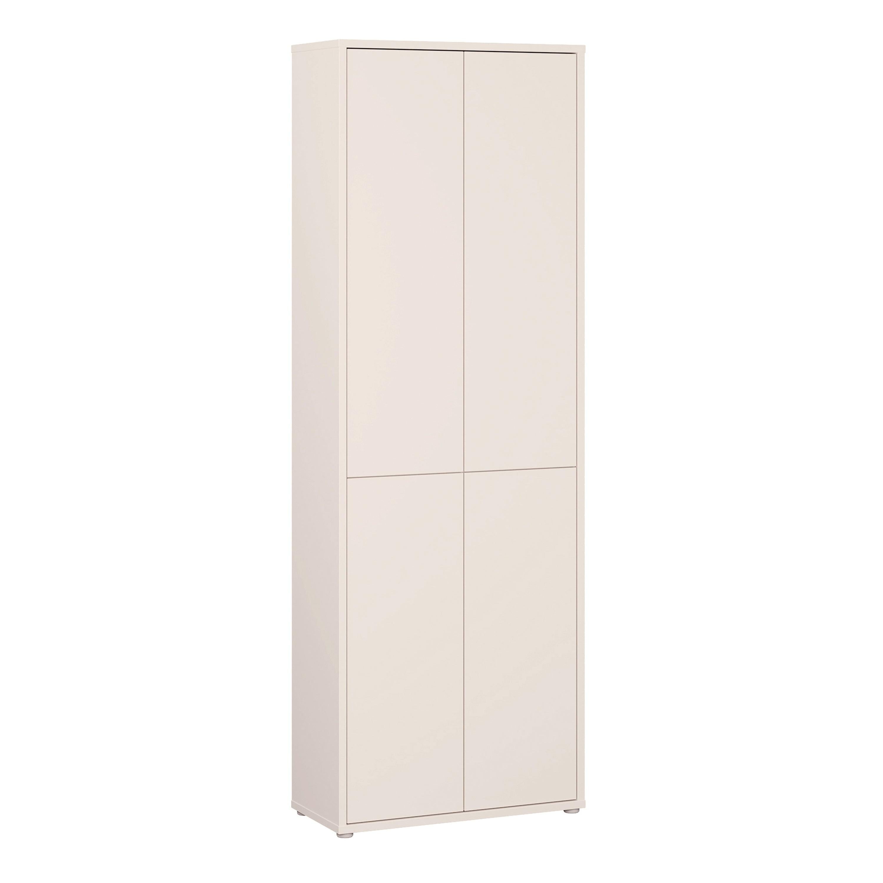 Alice Springs 4 Door Tall Storage Cabinet with Push-to-Open Doors in Sand