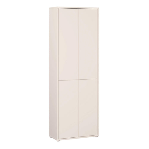 Alice Springs 4 Door Tall Storage Cabinet with Push-to-Open Doors in Sand