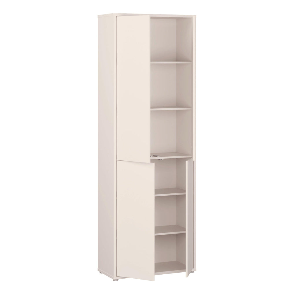 Alice Springs 4 Door Tall Storage Cabinet with Push-to-Open Doors in Sand - image 4