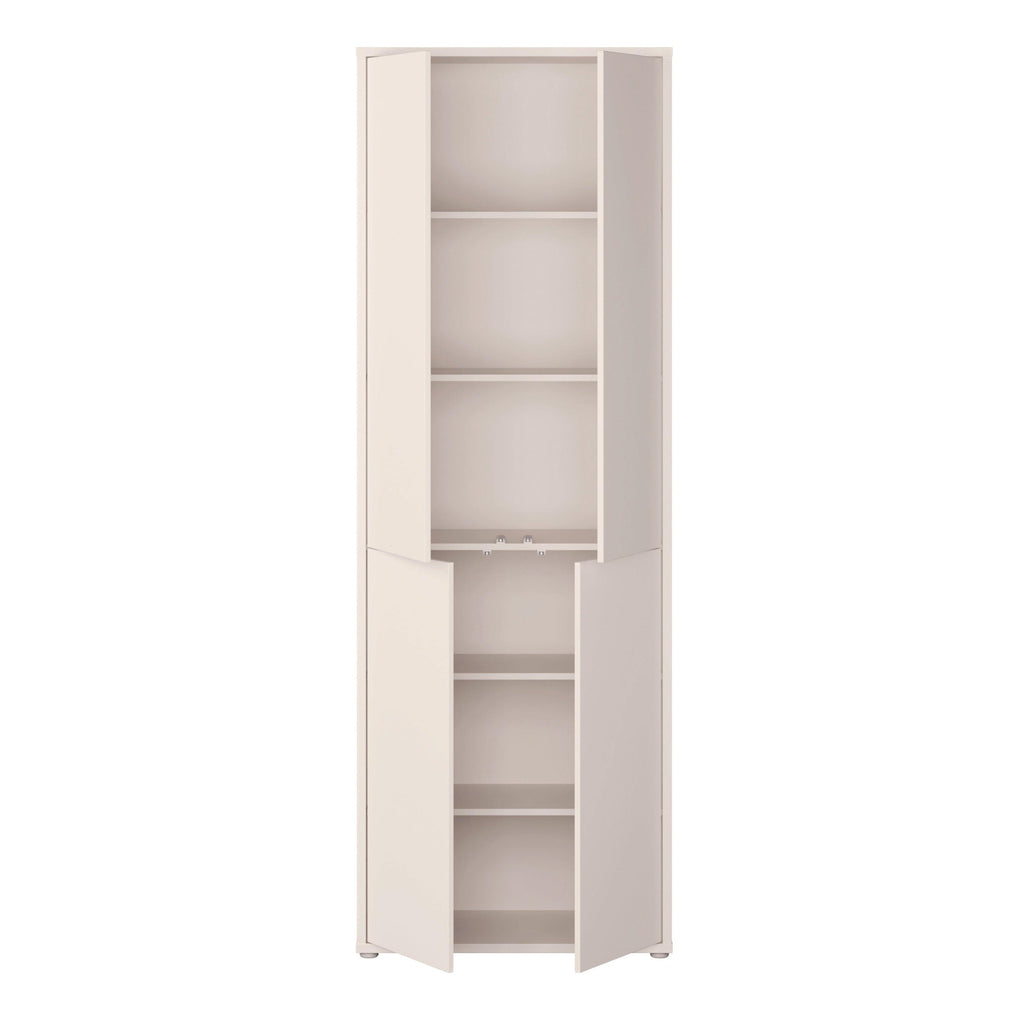 Alice Springs 4 Door Tall Storage Cabinet with Push-to-Open Doors in Sand - image 5