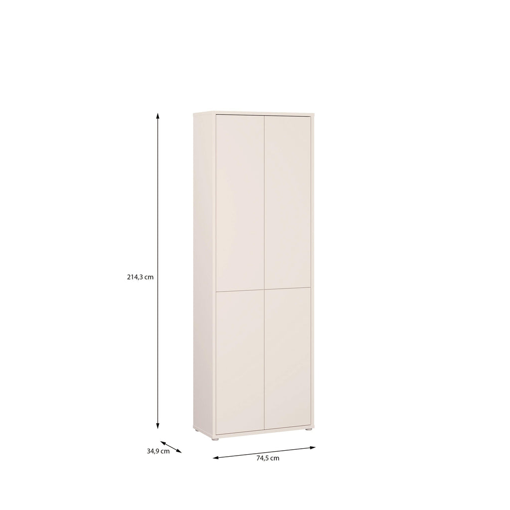 Alice Springs 4 Door Tall Storage Cabinet with Push-to-Open Doors in Sand - image 8