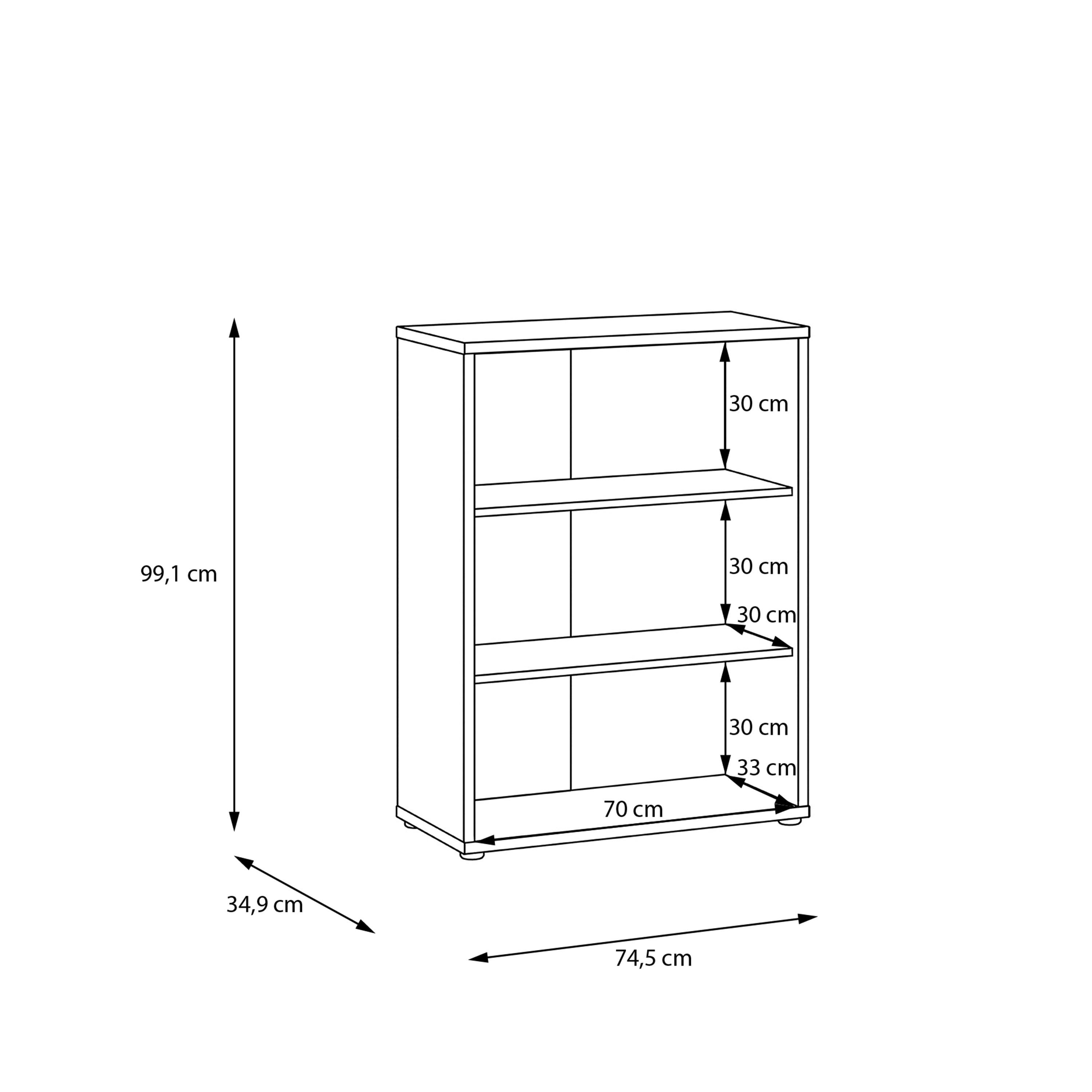 Alice Springs Low Wide Bookcase with Open Shelving in Sand - image 6