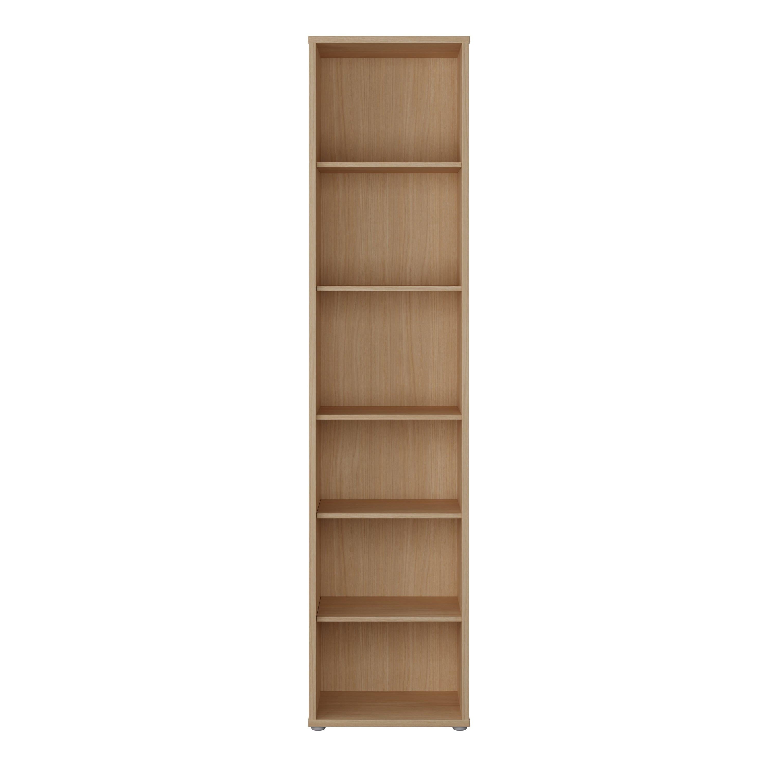 Alice Springs Tall Narrow Bookcase with 5 Shelves in Elegancia Oak - image 2