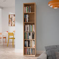 Alice Springs Tall Narrow Bookcase with 5 Shelves in Elegancia Oak - image 4