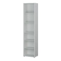 Alice Springs Tall Narrow Bookcase with 5 Shelves in Light Grey - image 3