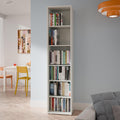 Alice Springs Tall Narrow Bookcase with 5 Shelves in Light Grey - image 4