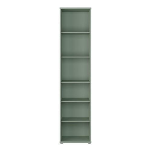 Alice Springs Tall Narrow Bookcase with 5 Shelves in Sage Green - image 2