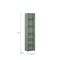 Alice Springs Tall Narrow Bookcase with 5 Shelves in Sage Green - image 5