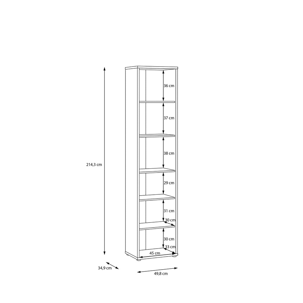 Alice Springs Tall Narrow Bookcase with 5 Shelves in Sage Green - image 6