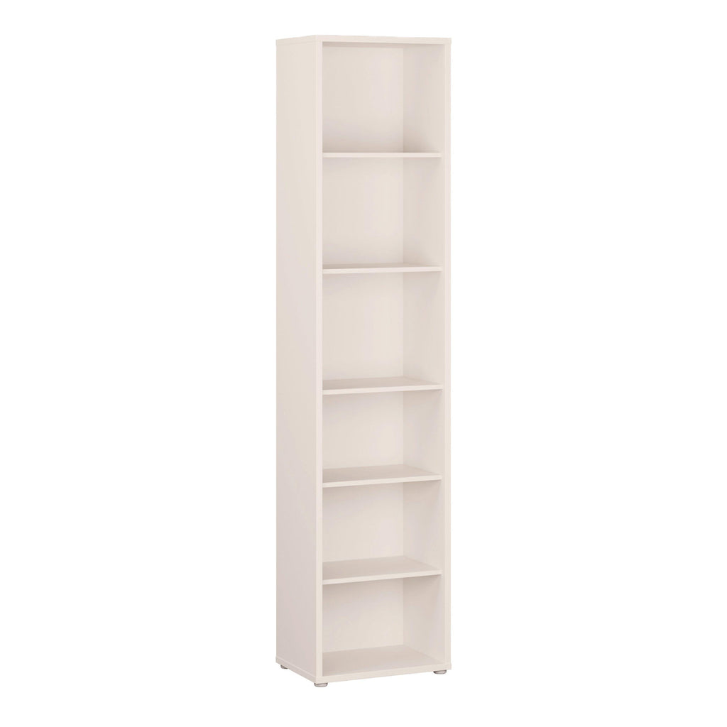 Alice Springs Tall Narrow Bookcase with 5 Shelves in Soft Neutral