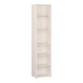 Alice Springs Tall Narrow Bookcase with 5 Shelves in Soft Neutral