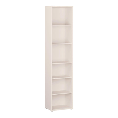 Alice Springs Tall Narrow Bookcase with 5 Shelves in Soft Neutral