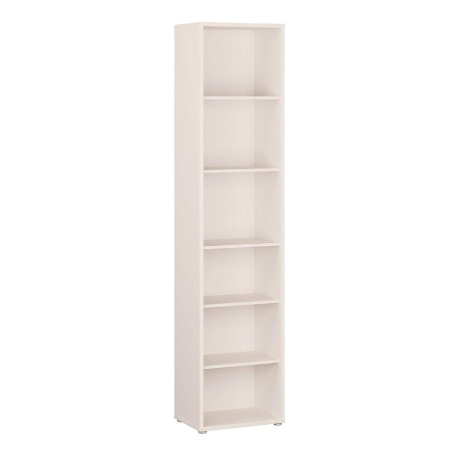 Alice Springs Tall Narrow Bookcase with 5 Shelves in Soft Neutral