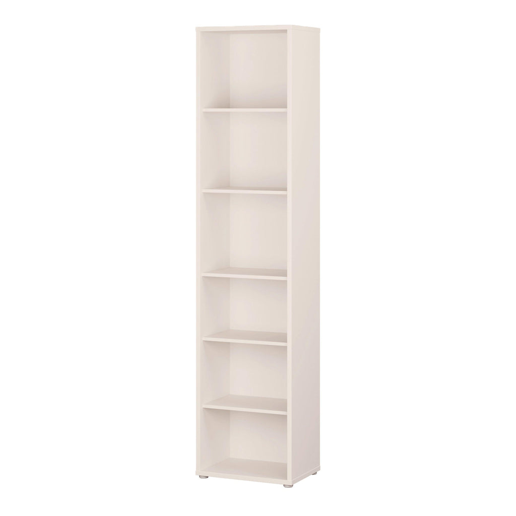 Alice Springs Tall Narrow Bookcase with 5 Shelves in Soft Neutral - image 3