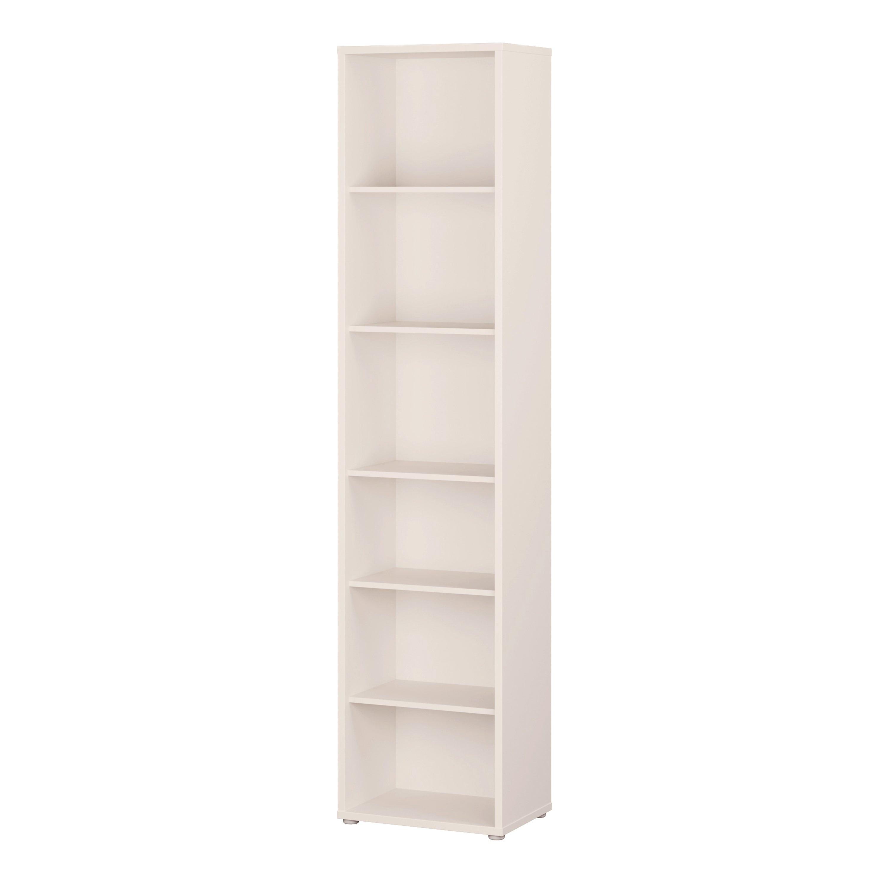 Alice Springs Tall Narrow Bookcase with 5 Shelves in Soft Neutral - image 3