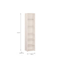 Alice Springs Tall Narrow Bookcase with 5 Shelves in Soft Neutral - image 5