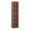 Alice Springs Tall Narrow Bookcase with 5 Shelves in Terracotta