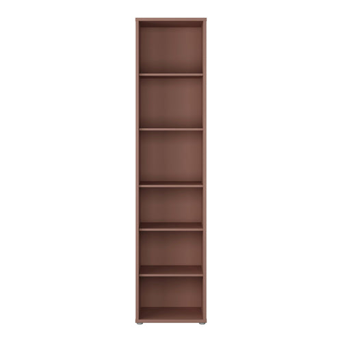 Alice Springs Tall Narrow Bookcase with 5 Shelves in Terracotta - image 2