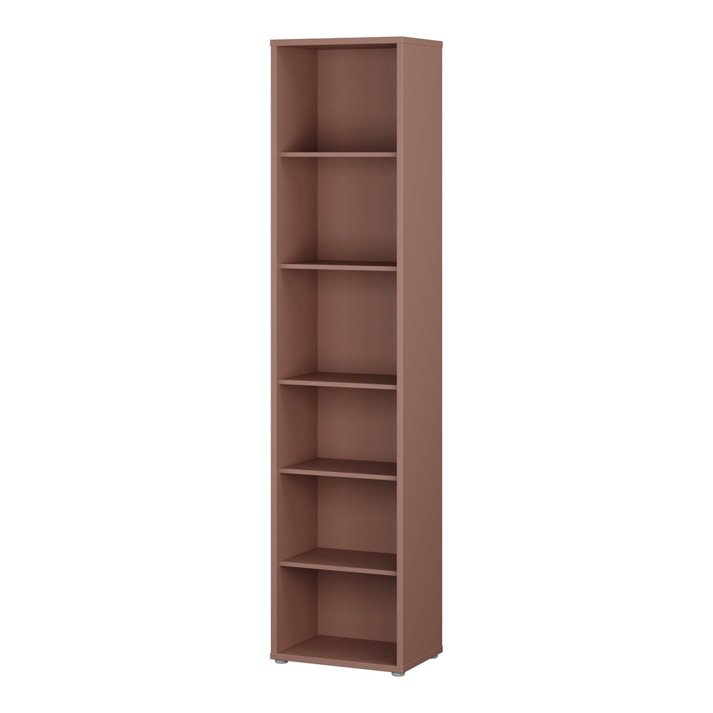 Alice Springs Tall Narrow Bookcase with 5 Shelves in Terracotta - image 3