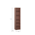 Alice Springs Tall Narrow Bookcase with 5 Shelves in Terracotta - image 5