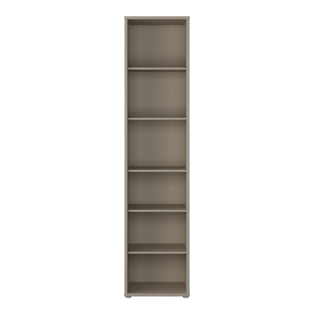 Alice Springs Tall Narrow Bookcase with 5 Shelves in Taupe - image 2