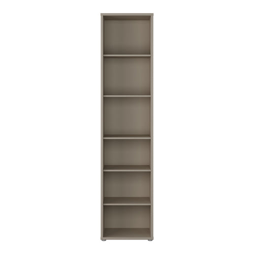 Alice Springs Tall Narrow Bookcase with 5 Shelves in Taupe - image 2