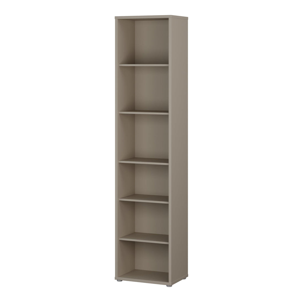 Alice Springs Tall Narrow Bookcase with 5 Shelves in Taupe - image 3