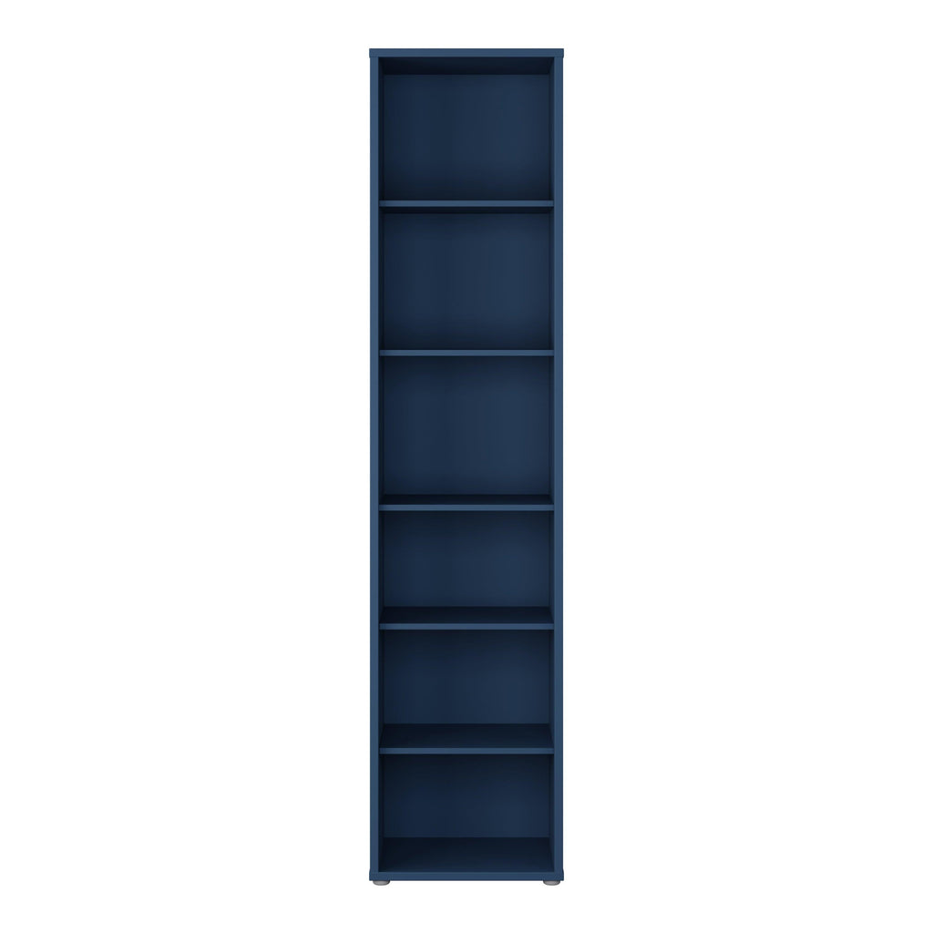 Alice Springs Tall Narrow Bookcase with 5 Shelves in Night Blue - image 2