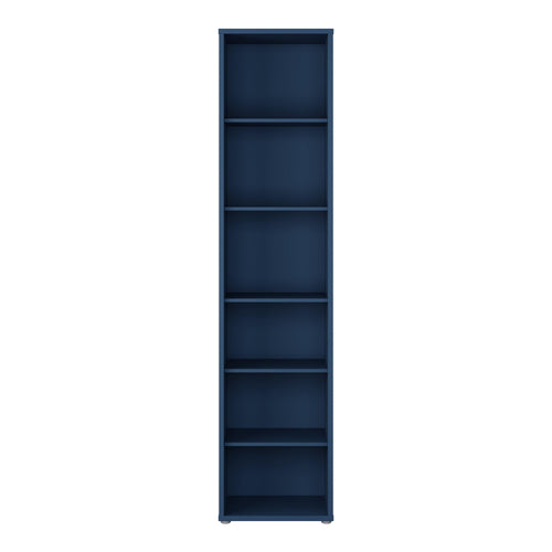 Alice Springs Tall Narrow Bookcase with 5 Shelves in Night Blue - image 2