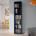 Alice Springs Tall Narrow Bookcase with 5 Shelves in Night Blue - image 4