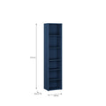 Alice Springs Tall Narrow Bookcase with 5 Shelves in Night Blue - image 5