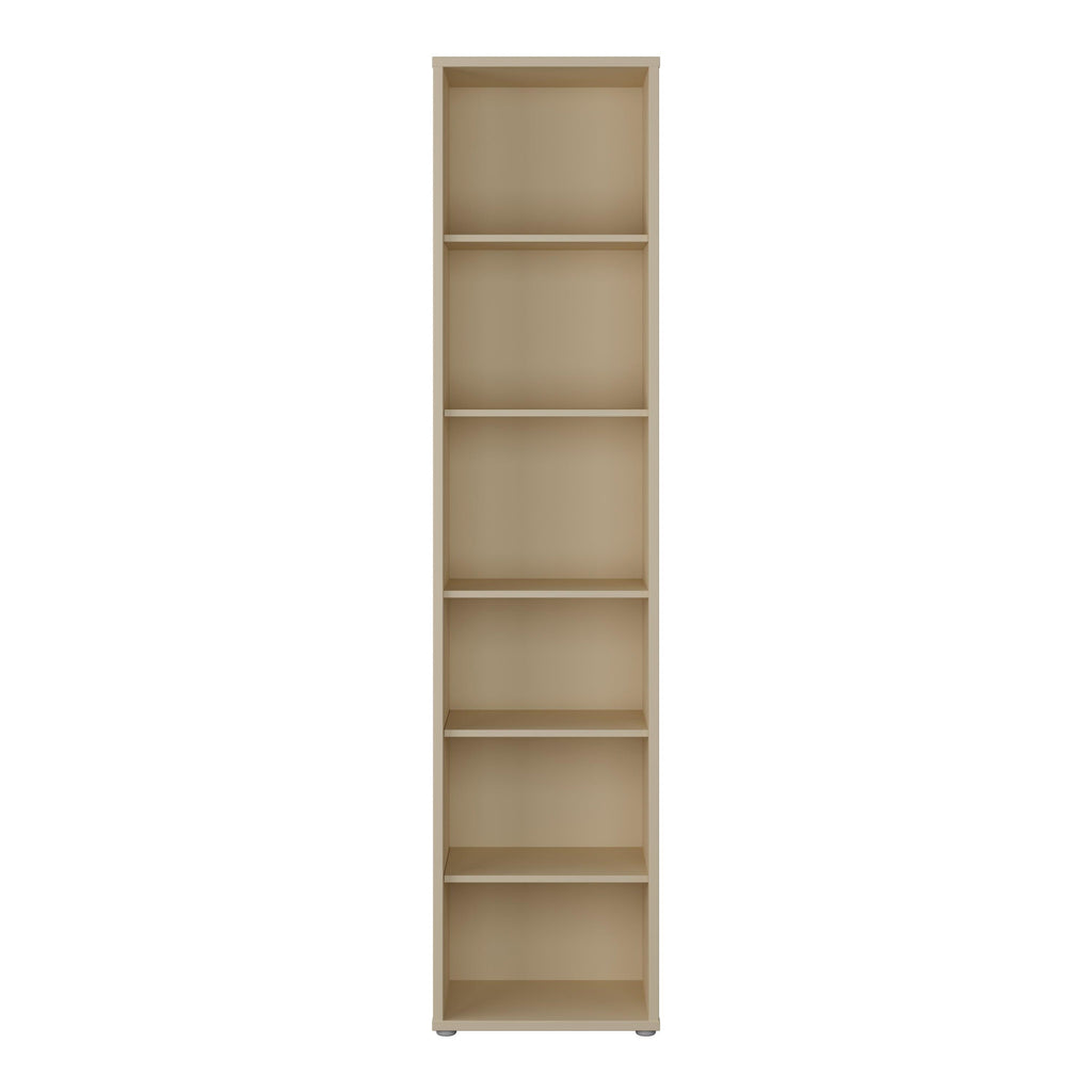 Alice Springs Tall Narrow Bookcase with 5 Shelves in Butter Yellow - image 2