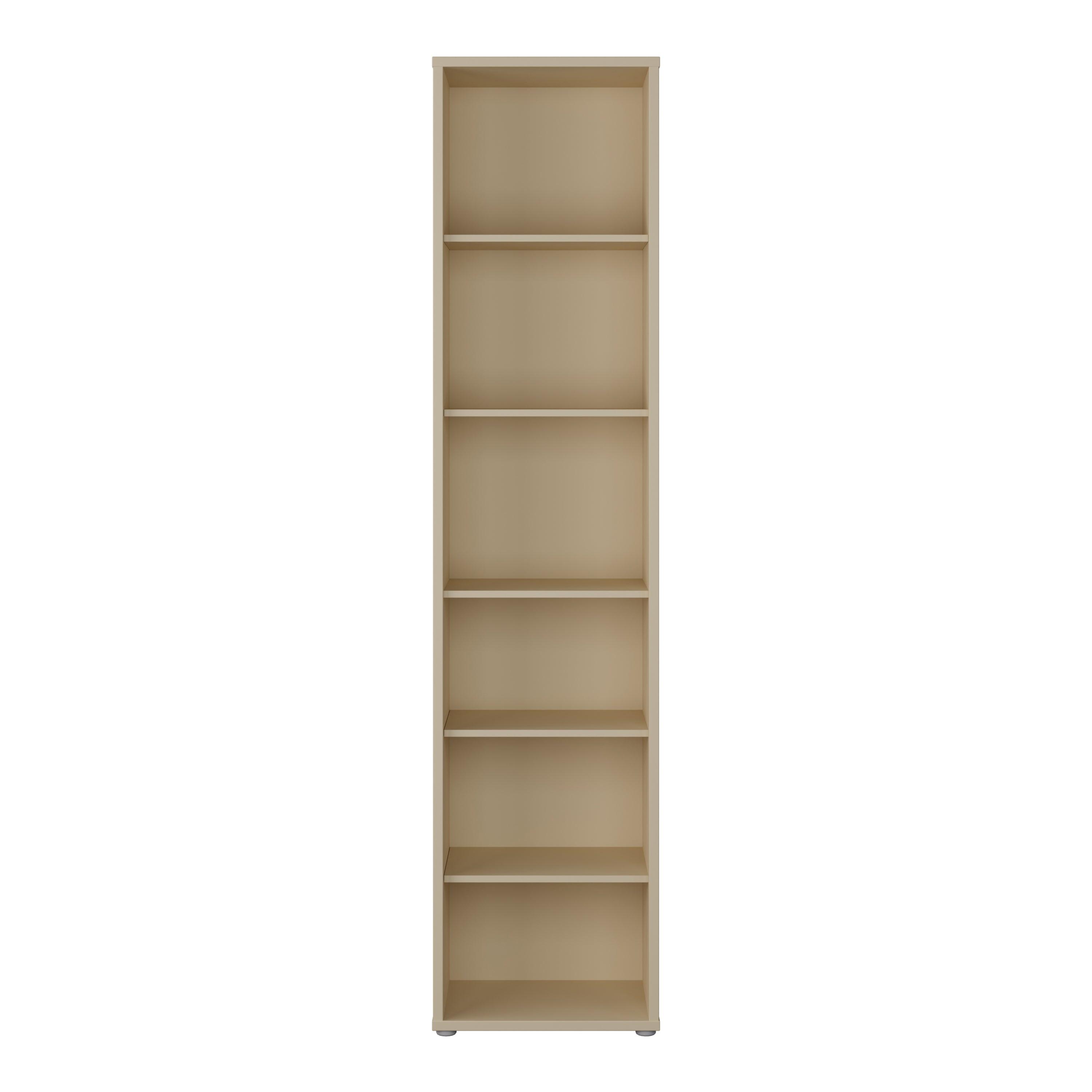 Alice Springs Tall Narrow Bookcase with 5 Shelves in Butter Yellow - image 2
