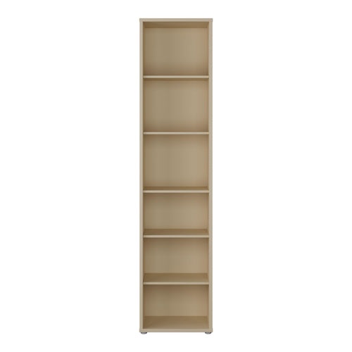 Alice Springs Tall Narrow Bookcase with 5 Shelves in Butter Yellow - image 2