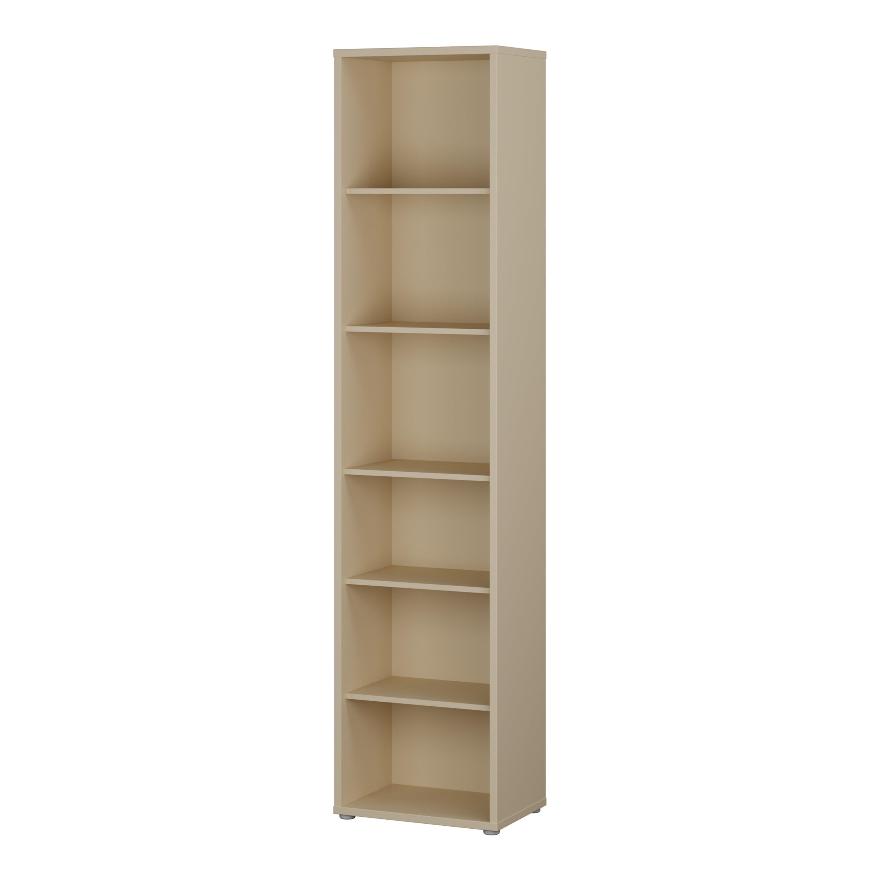 Alice Springs Tall Narrow Bookcase with 5 Shelves in Butter Yellow - image 3