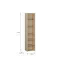 Alice Springs Tall Narrow Bookcase with 5 Shelves in Butter Yellow - image 5