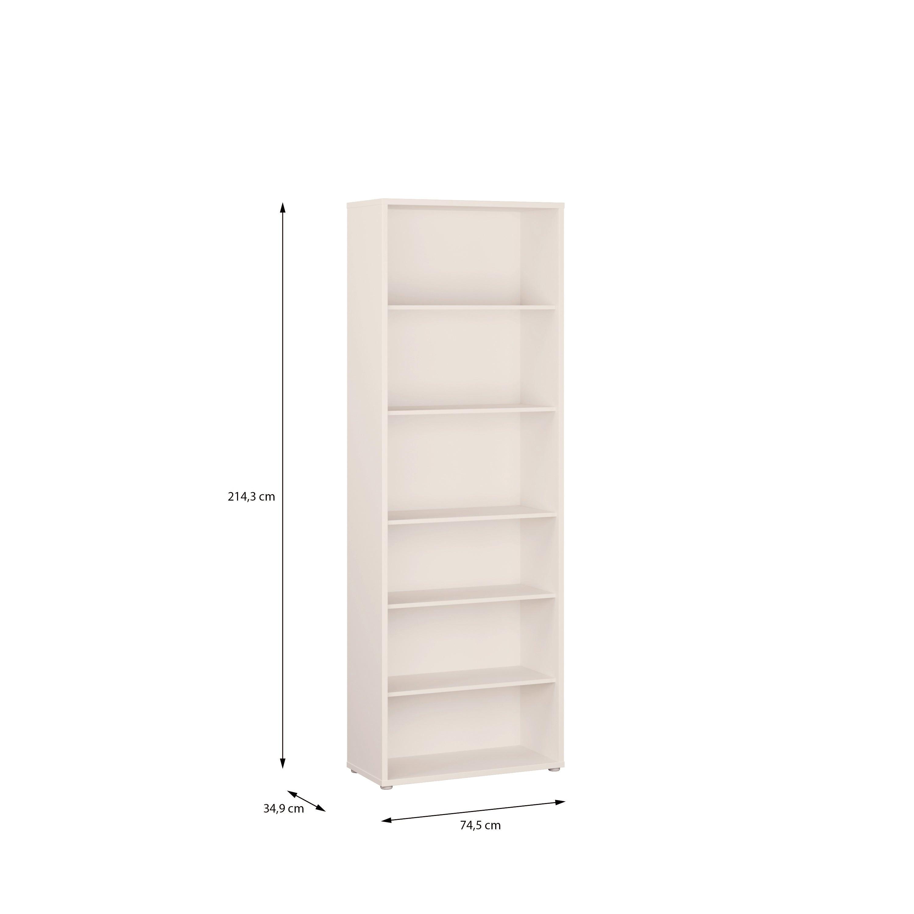 Alice Springs Tall Wide Bookcase with 5 Shelves in Sand - image 6