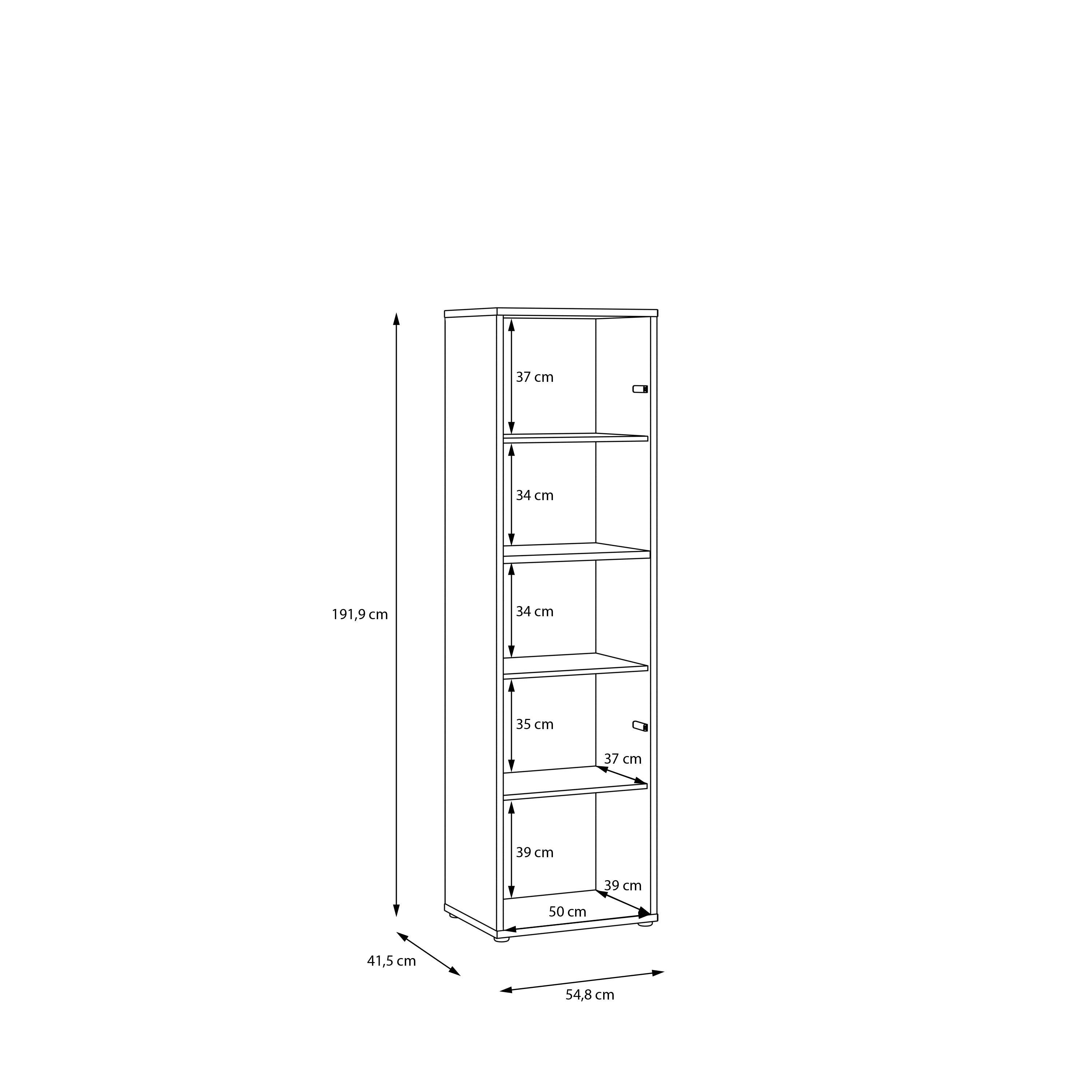 Alice Springs Tall Storage Cabinet with 2 Push-to-Open Doors & 1 Shelf in Sand - image 8