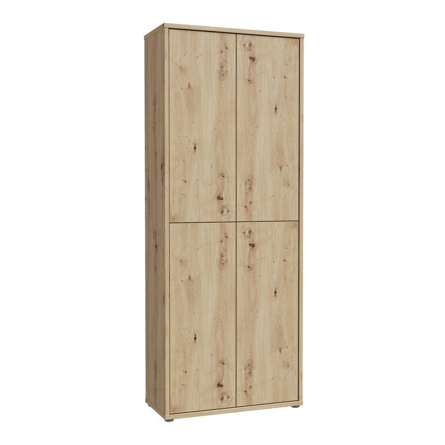Alice Springs Shoe Cabinet with 4 Doors Push-to-Open in Artisan Oak