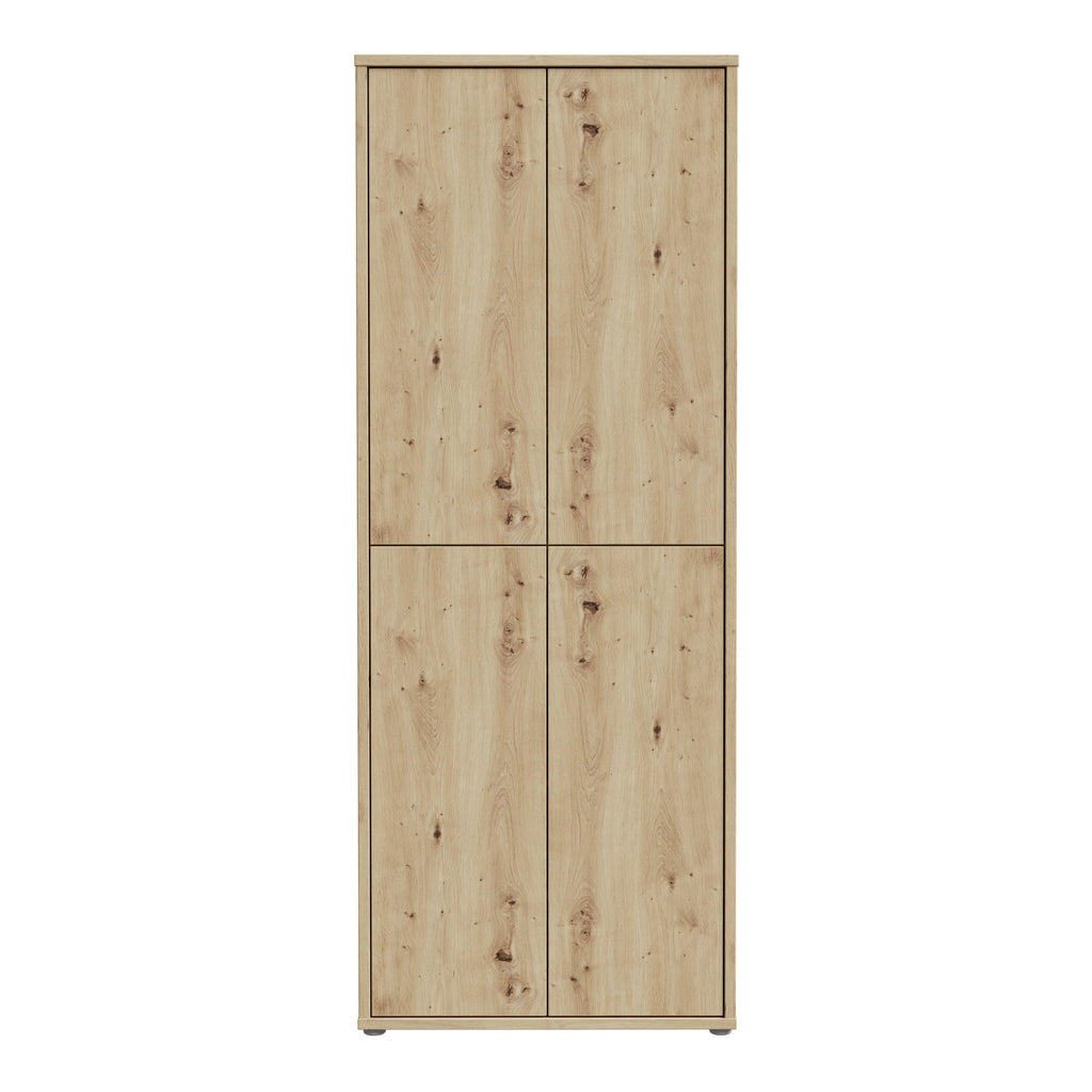 Alice Springs Shoe Cabinet with 4 Doors Push-to-Open in Artisan Oak - image 2