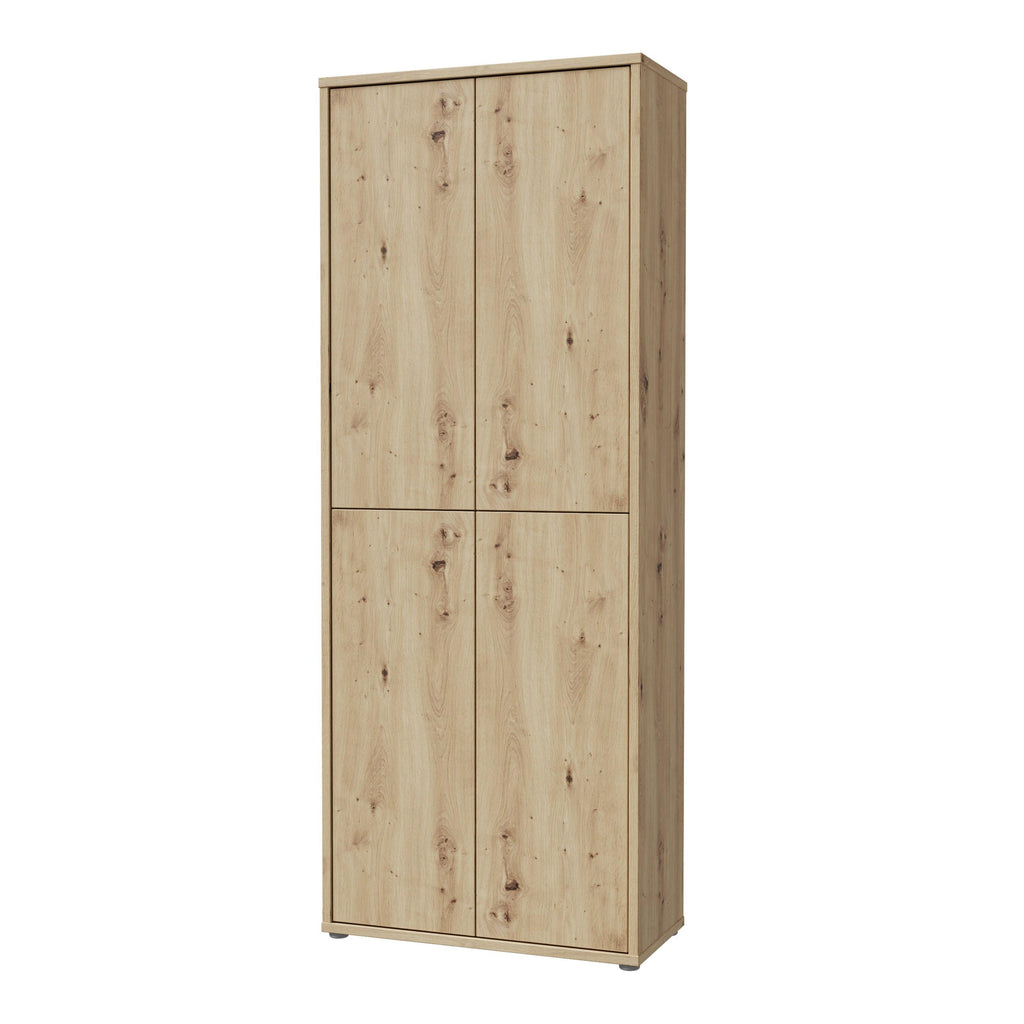 Alice Springs Shoe Cabinet with 4 Doors Push-to-Open in Artisan Oak - image 3
