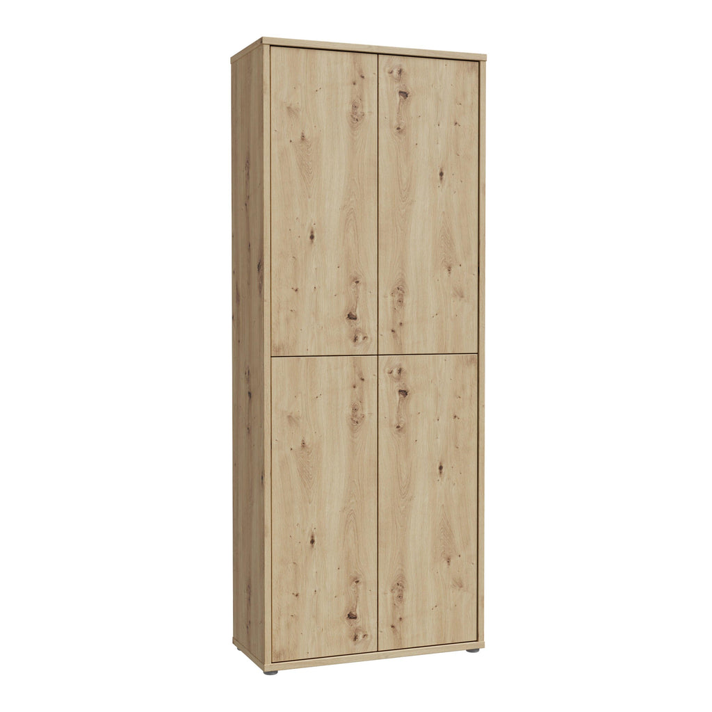 Alice Springs Shoe Cabinet with 4 Doors Push-to-Open in Artisan Oak - image 7